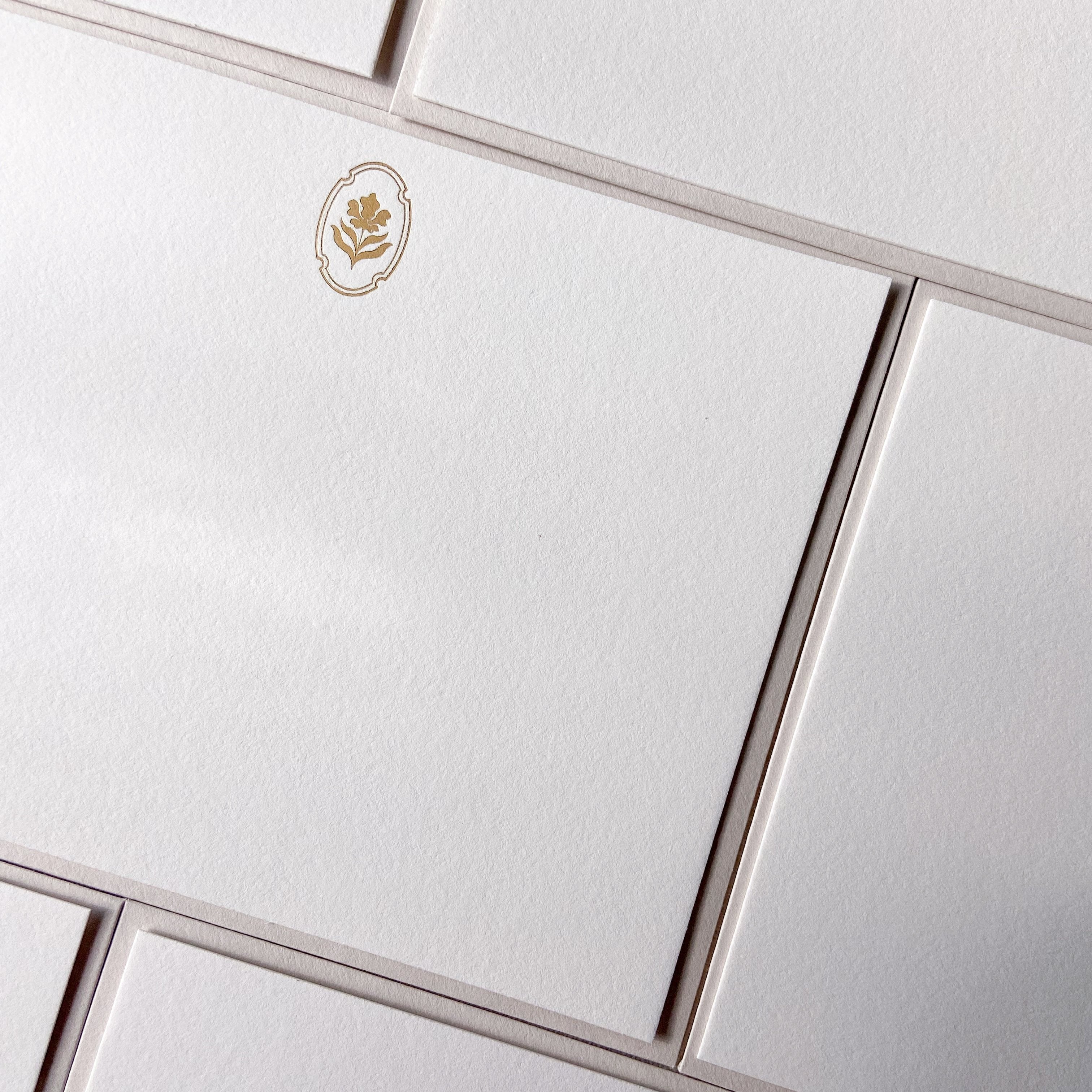 Cottage Garden Foil Pressed Stationery Set