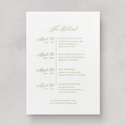 Estate Wedding Weekend Card