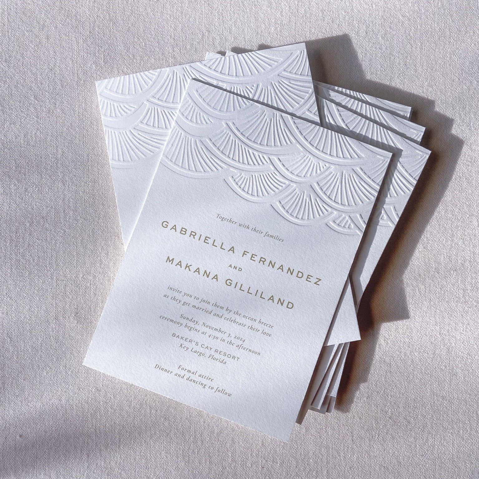Seaside Wedding Invitation & Envelope