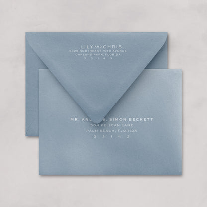 Seaside Oval Wedding Save the Dates