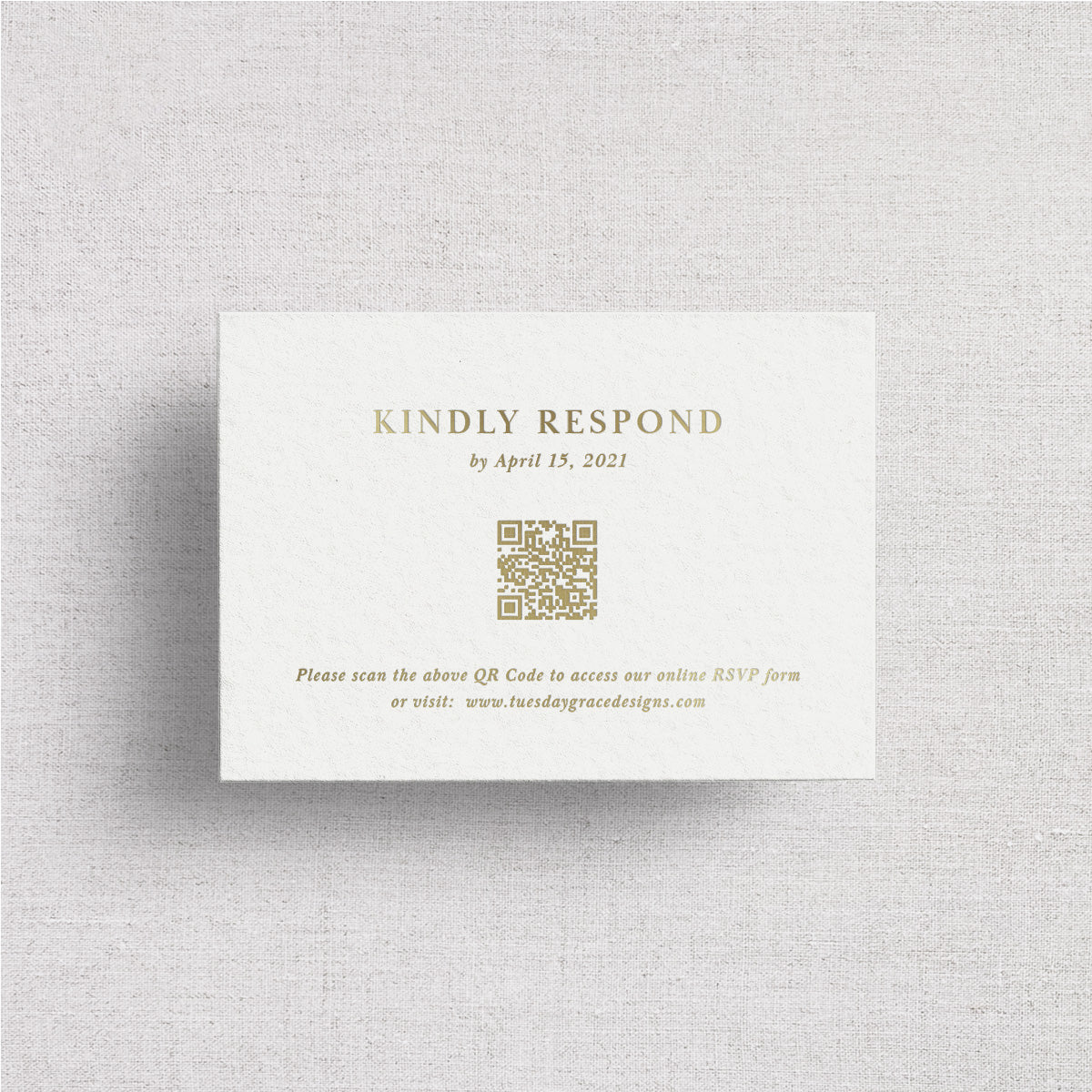 The Classic Venue Wedding Website Card