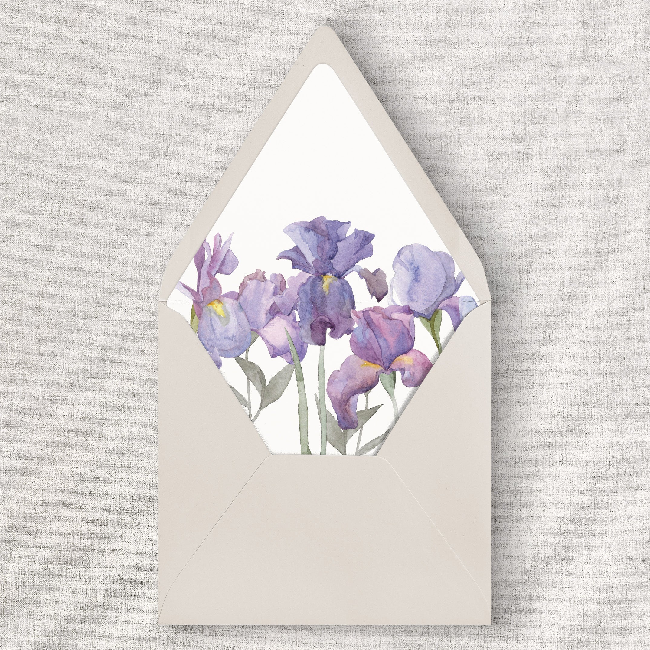 Iris Garden Envelope Liners