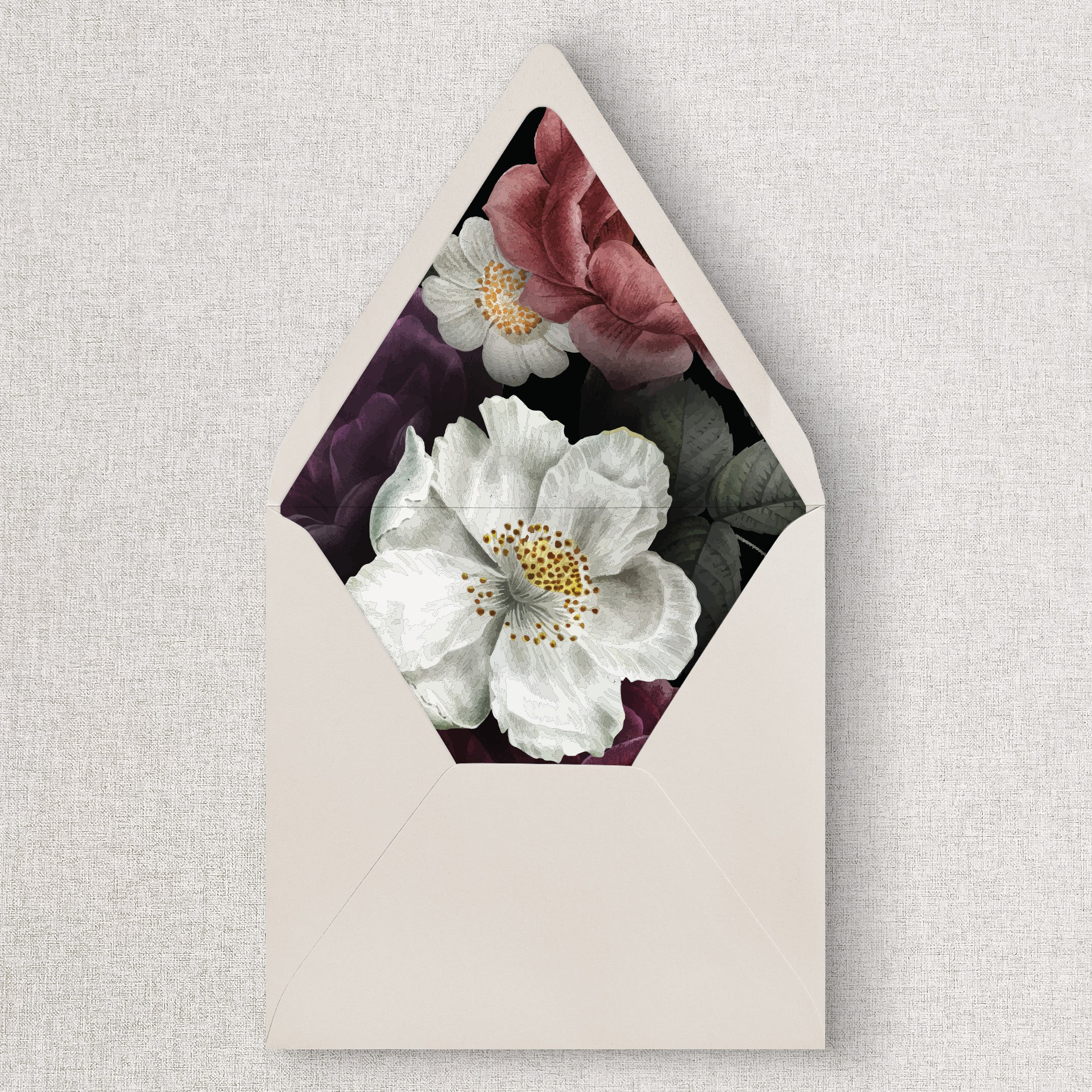 Moody Floral Envelope Liners