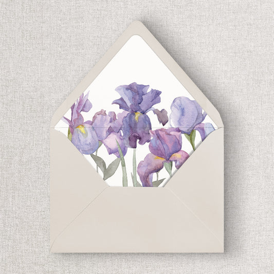 Iris Garden Envelope Liners