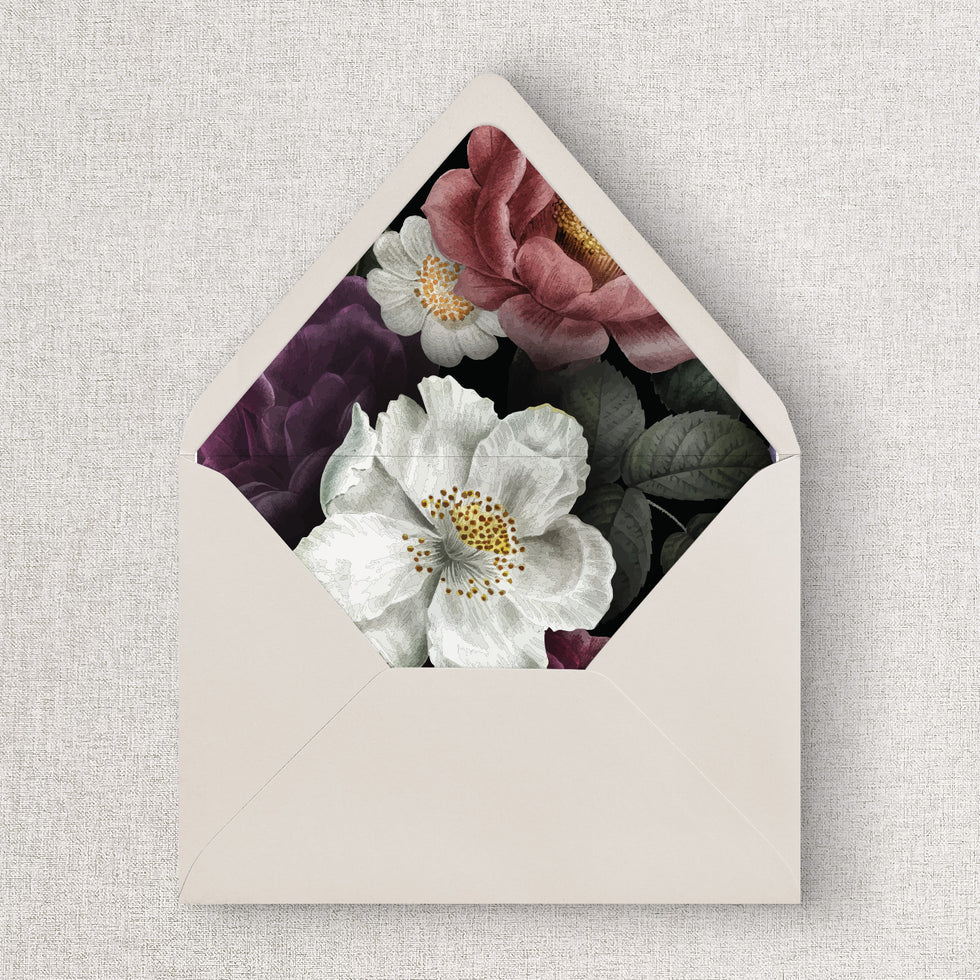 Moody Floral Envelope Liners – Tuesday Grace Designs