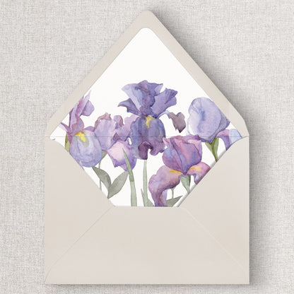 Iris Garden Envelope Liners