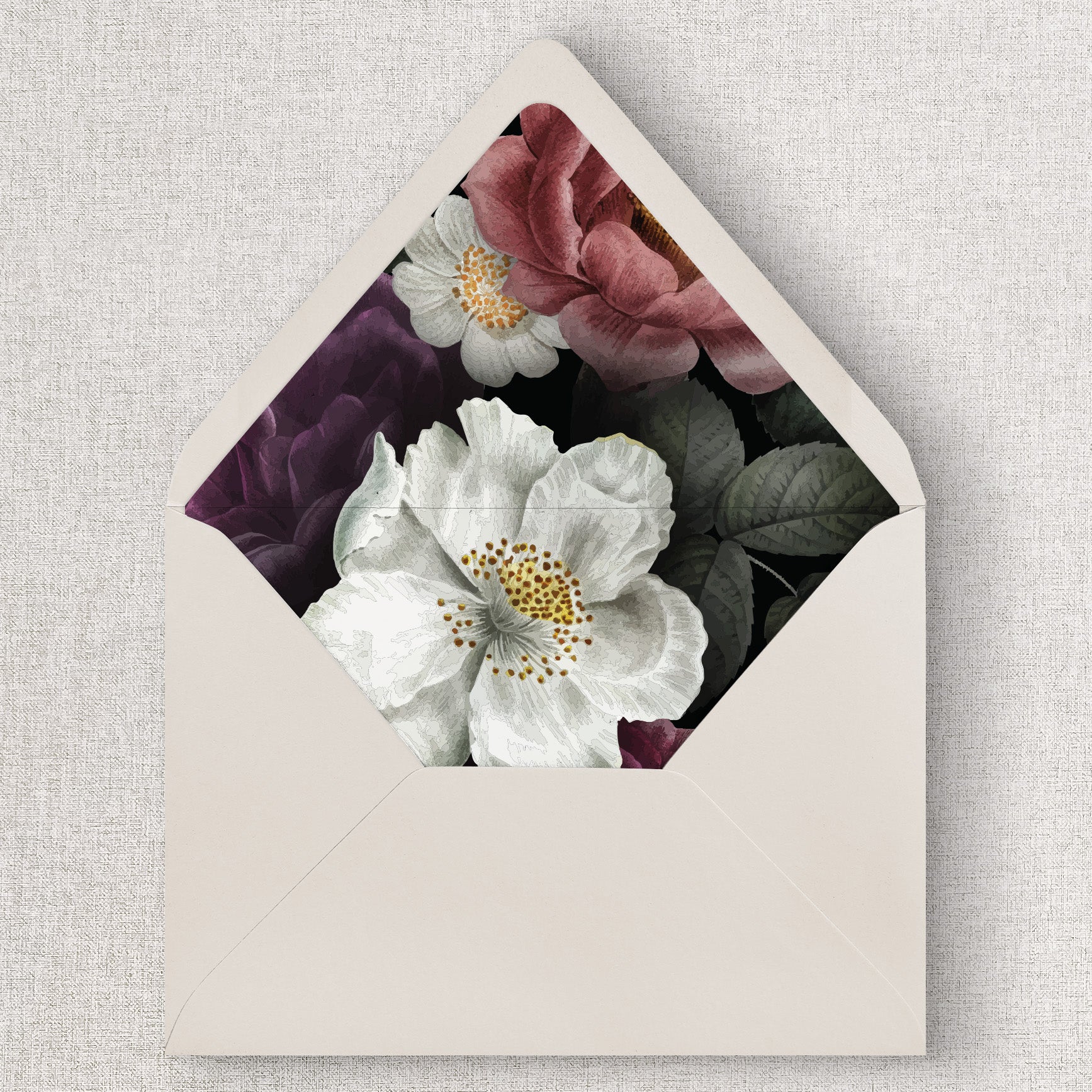 Moody Floral Envelope Liners