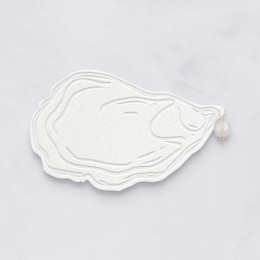 Seaside Oyster Shell Place Cards, Blank (Set of 25)