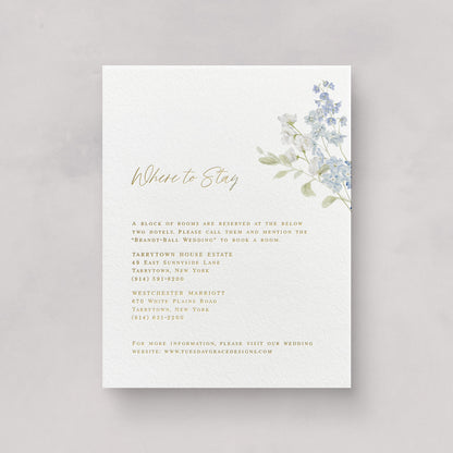 Cape Cod Wedding Information Card
