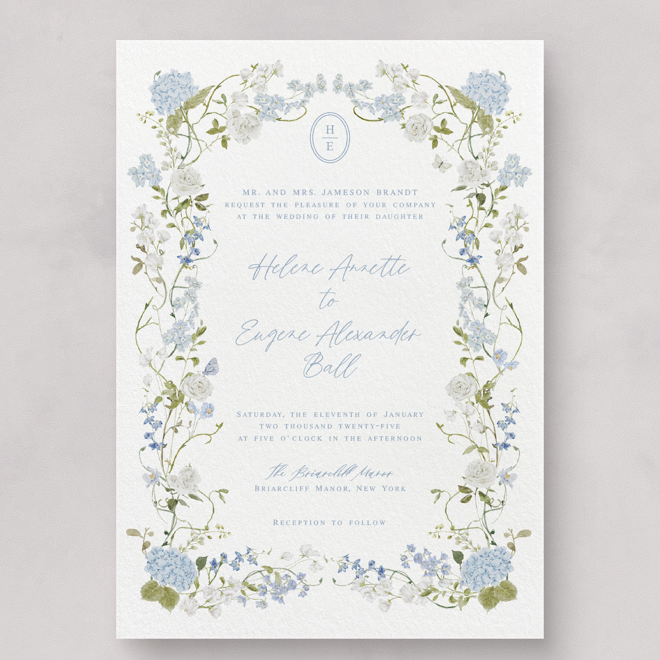 Cape Cod Watercolor Wedding Invitation & Envelope