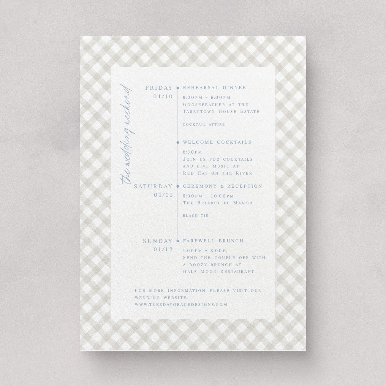 Cape Cod Wedding Weekend Card