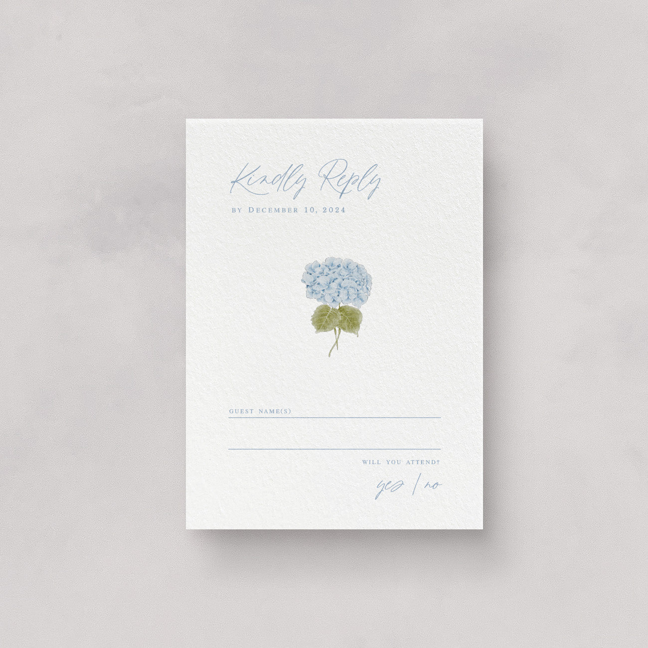 Cape Cod Wedding Reply Card & Envelope