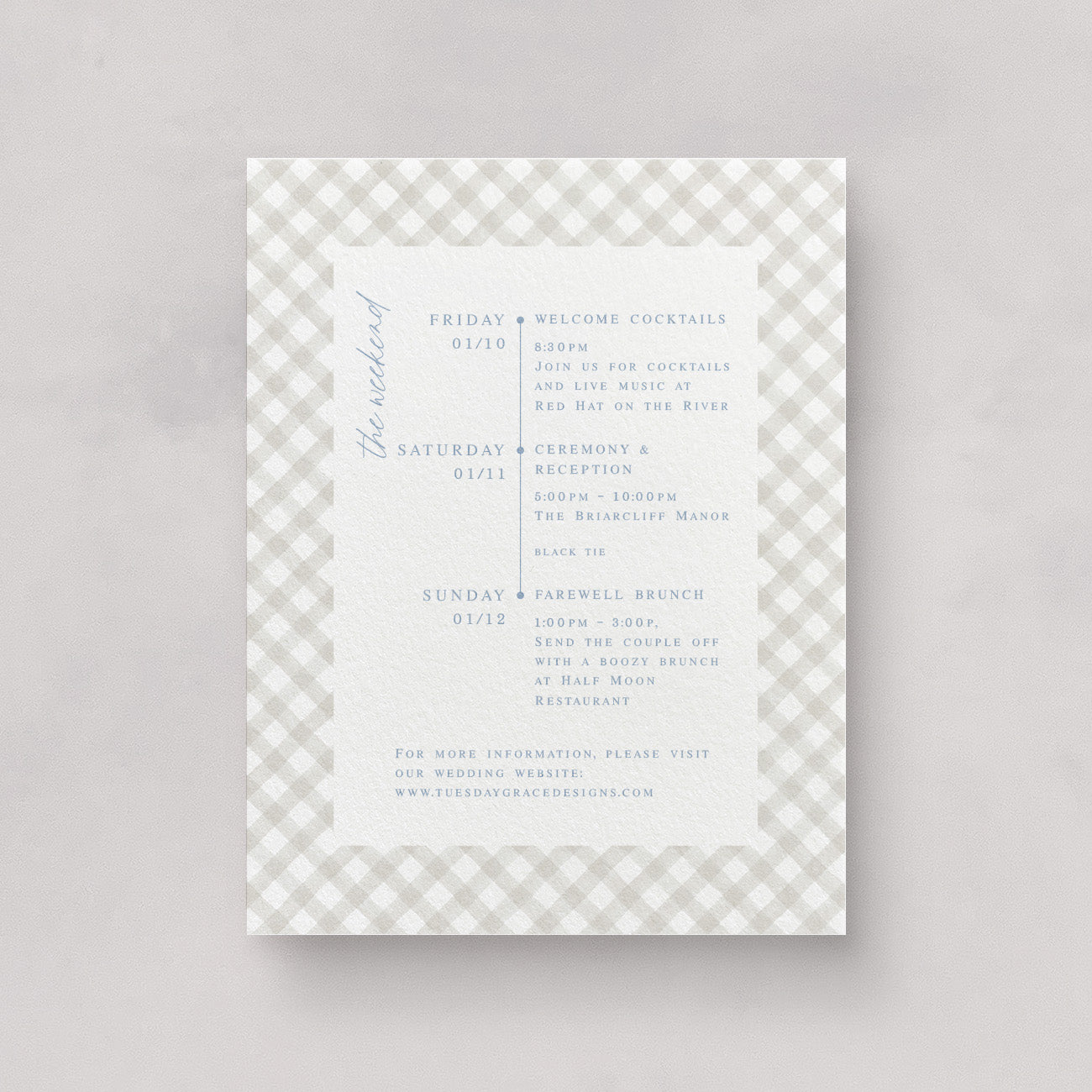 Cape Cod Wedding Weekend Card