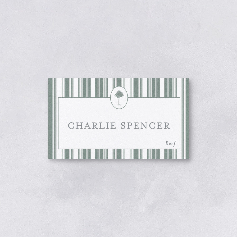 Classic Stripe Wedding Place & Escort Cards (Flat)