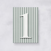 Classic Stripe Table Numbers with Raised Text
