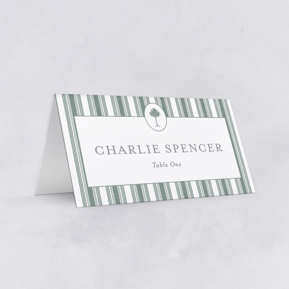 Classic Stripe Place & Escort Cards (Tented)