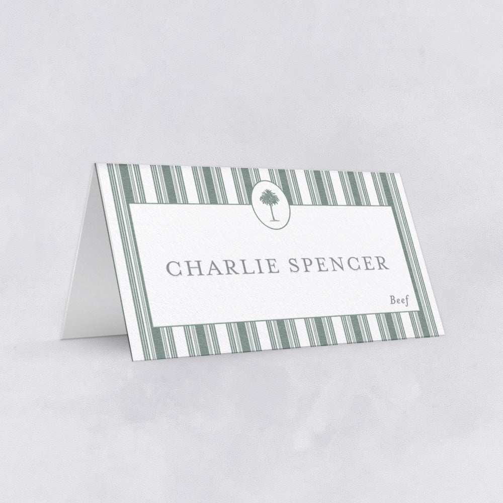 Classic Stripe Place & Escort Cards (Tented)