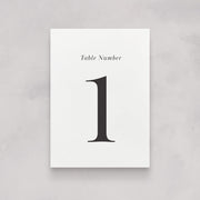 Classic Wedding Table Numbers