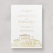 Classic Venue Wedding Save the Dates