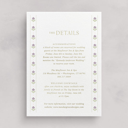 Cotswolds Wedding Information Card v.1