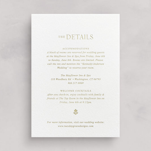 Cotswolds Wedding Information Card v.2