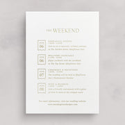 Cotswolds Wedding Weekend Card