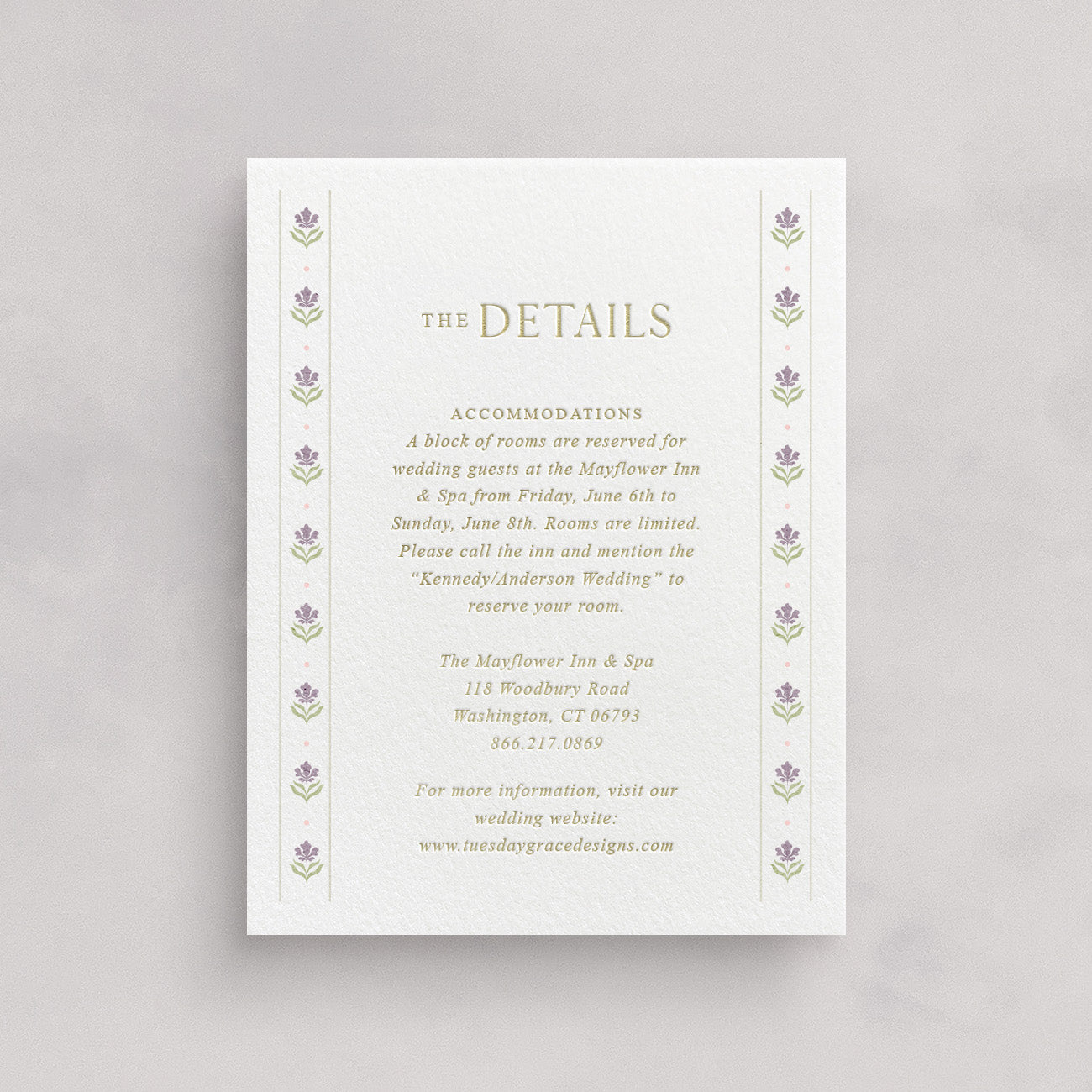 Cotswolds Wedding Information Card v.1