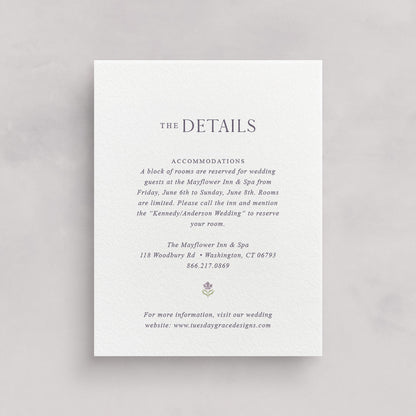 Cotswolds Wedding Information Card v.2