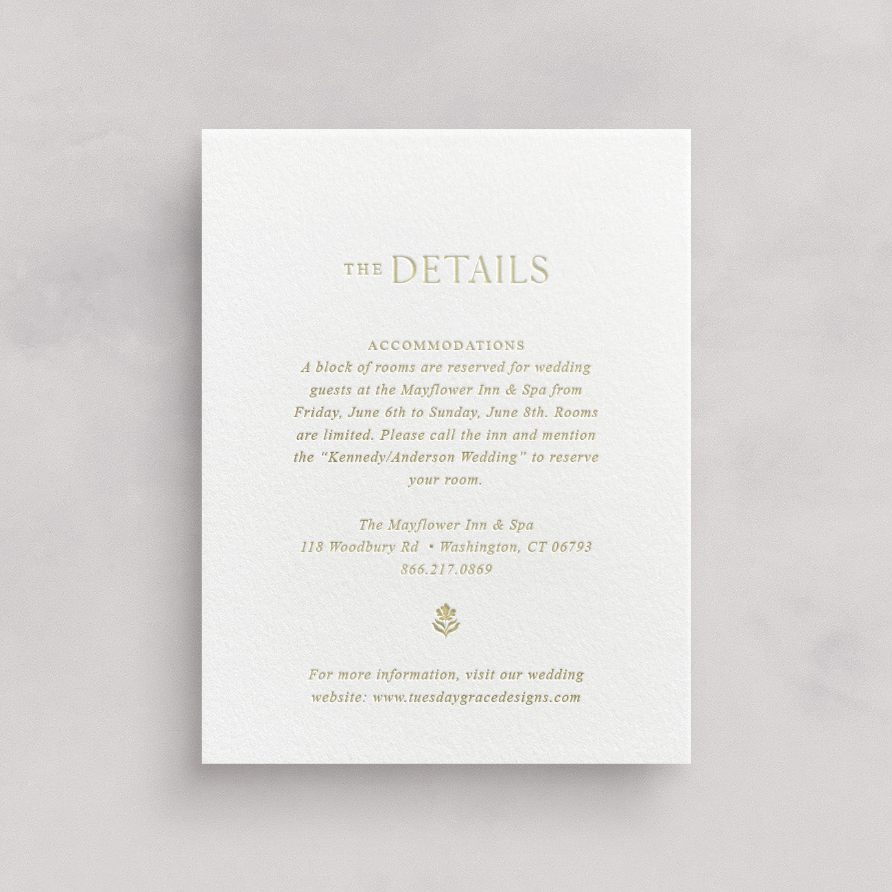 Cotswolds Wedding Information Card v.2