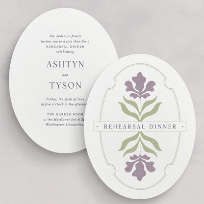 Cotswolds Oval Rehearsal Dinner Card (Small)