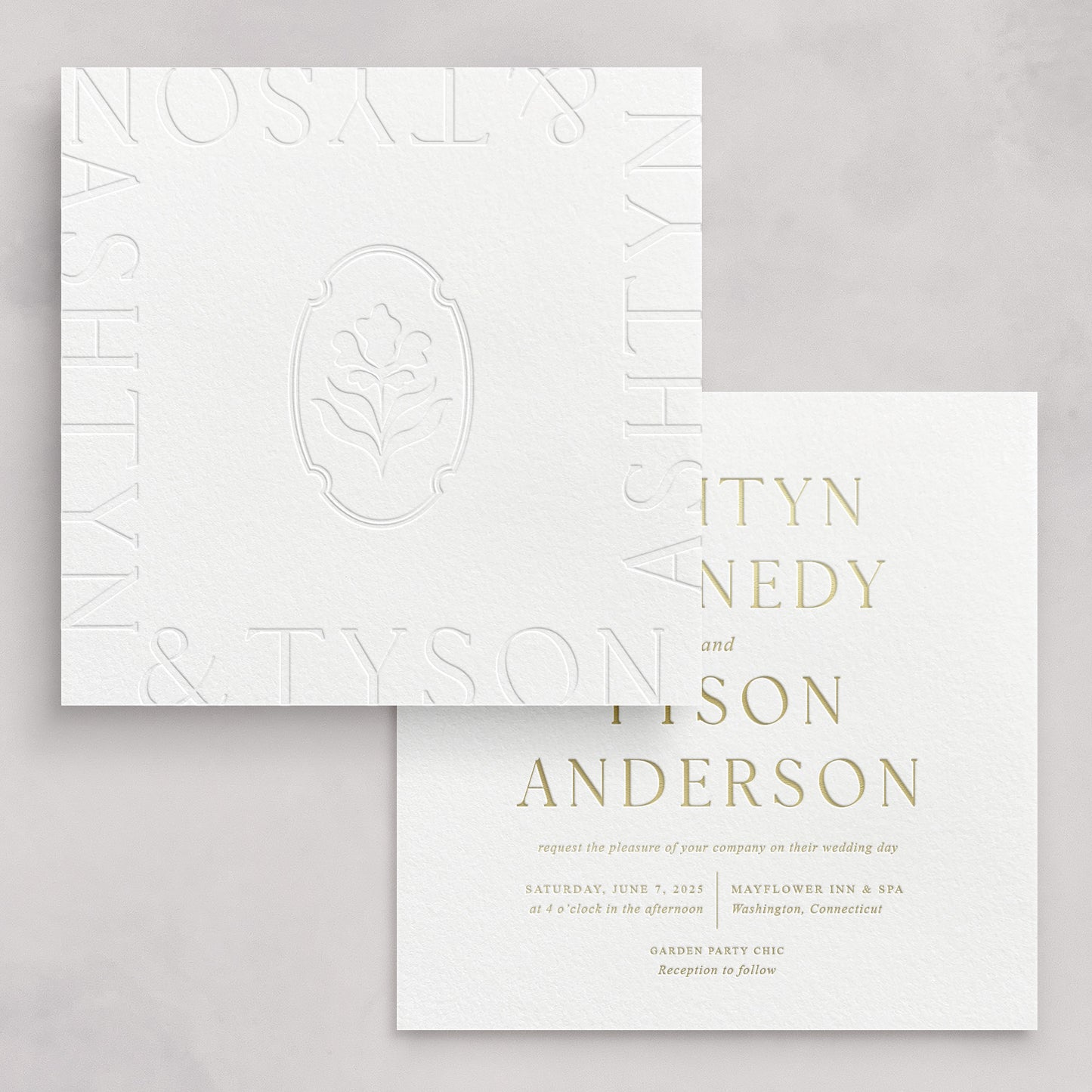 Cotswolds Square Wedding Invitation & Envelope