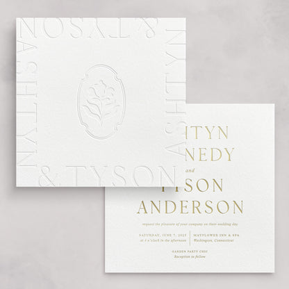 Cotswolds Square Wedding Invitation & Envelope