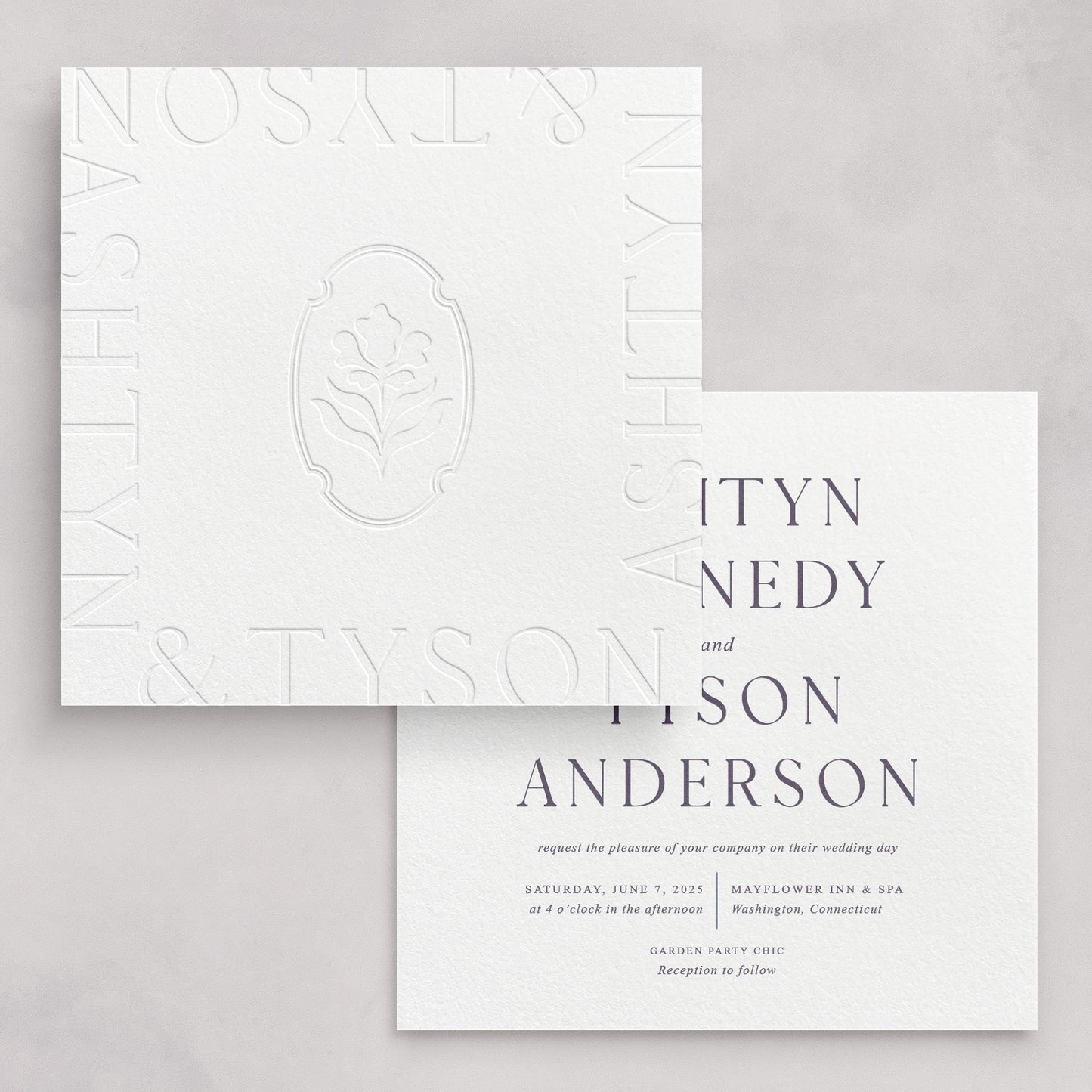 Cotswolds Square Wedding Invitation & Envelope