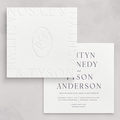 Cotswolds Square Wedding Invitation & Envelope