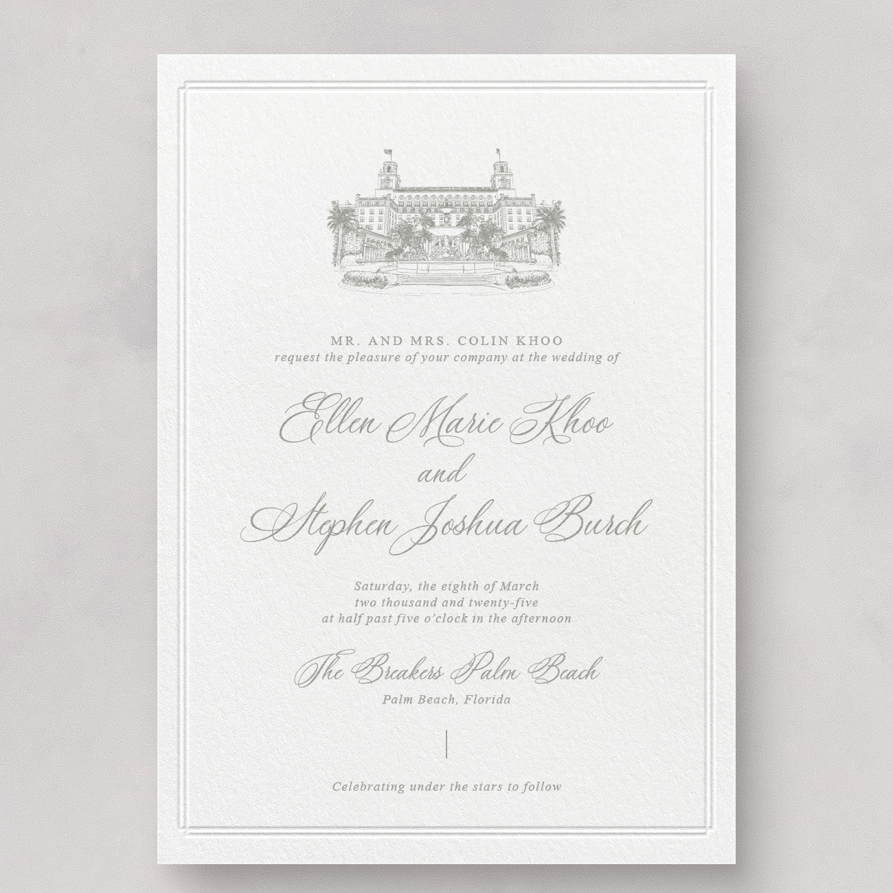 Estate Wedding Invitation & Envelope