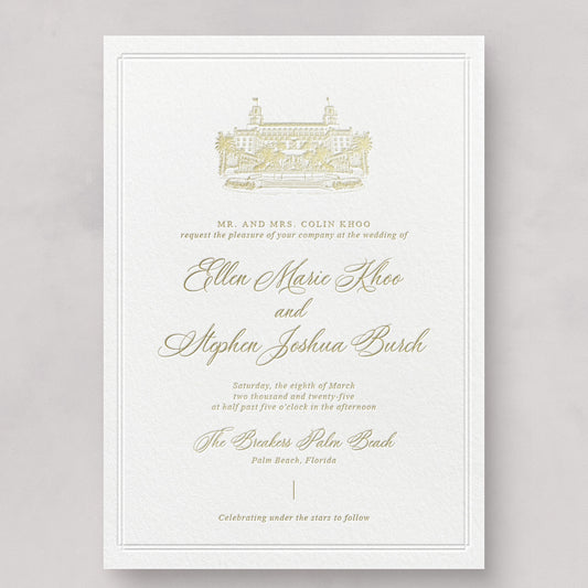 Estate Wedding Invitation & Envelope