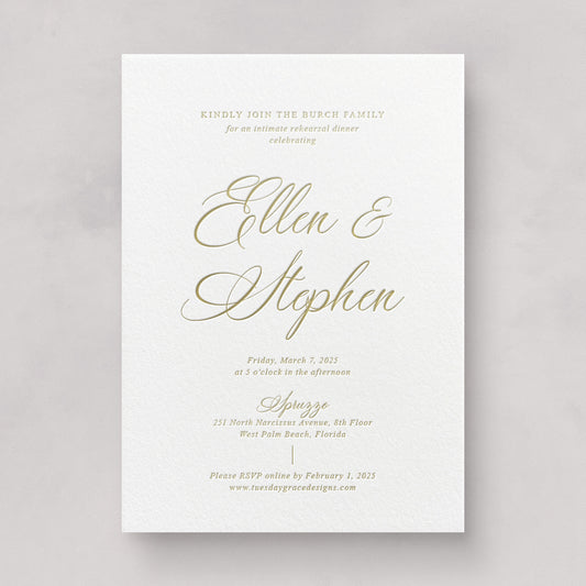 Estate Rehearsal Dinner Card (Large)