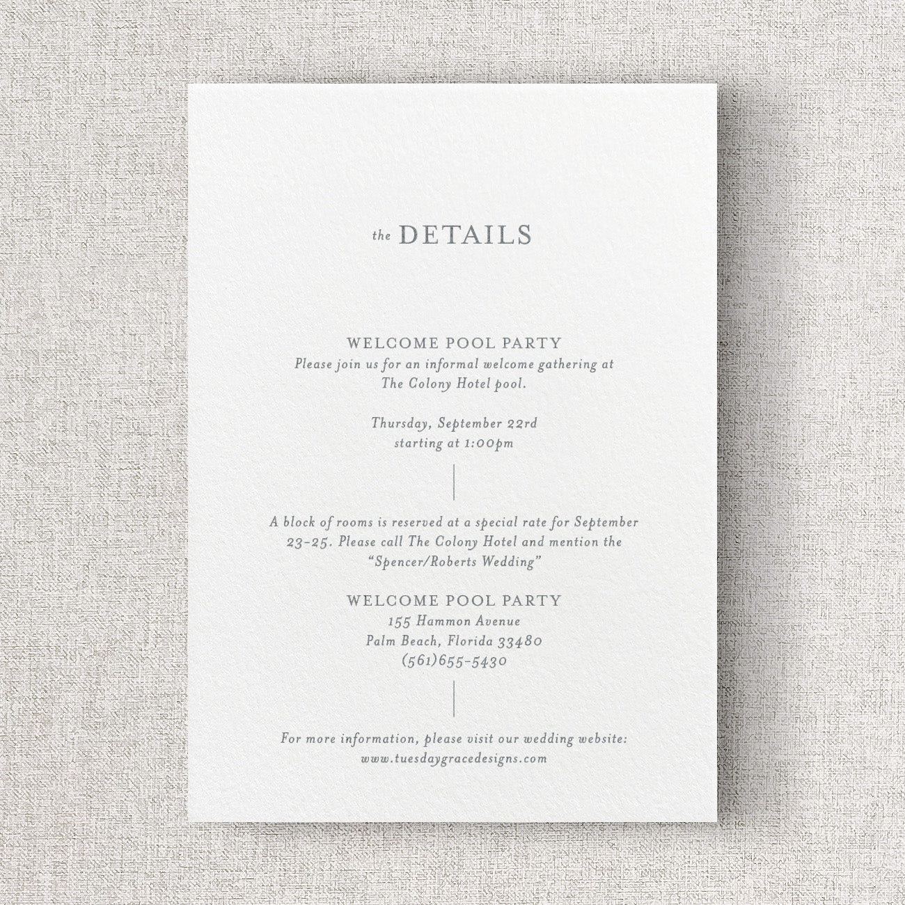 Palm Beach Insert Card (Large)