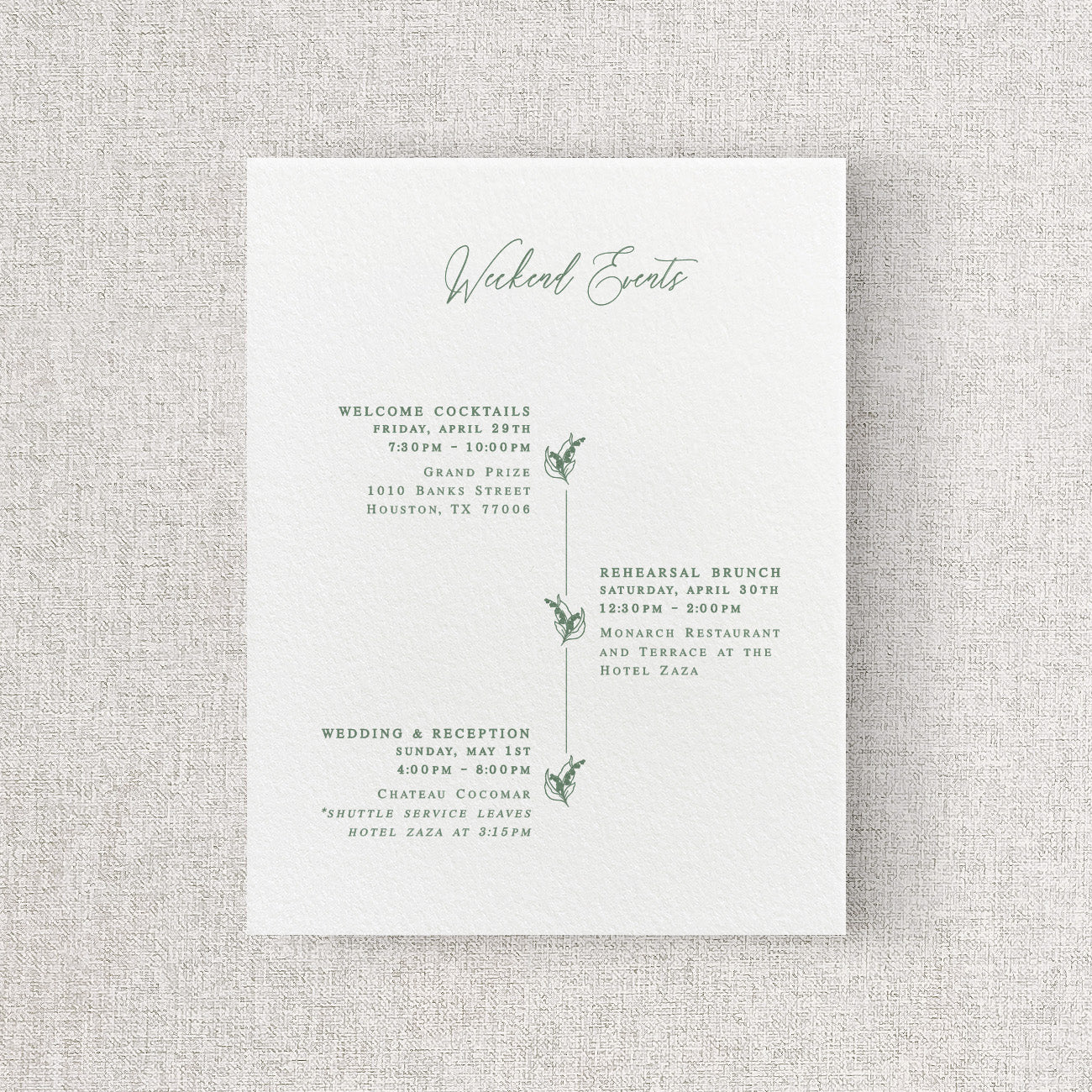 Lily of the Valley Insert Card (Small)