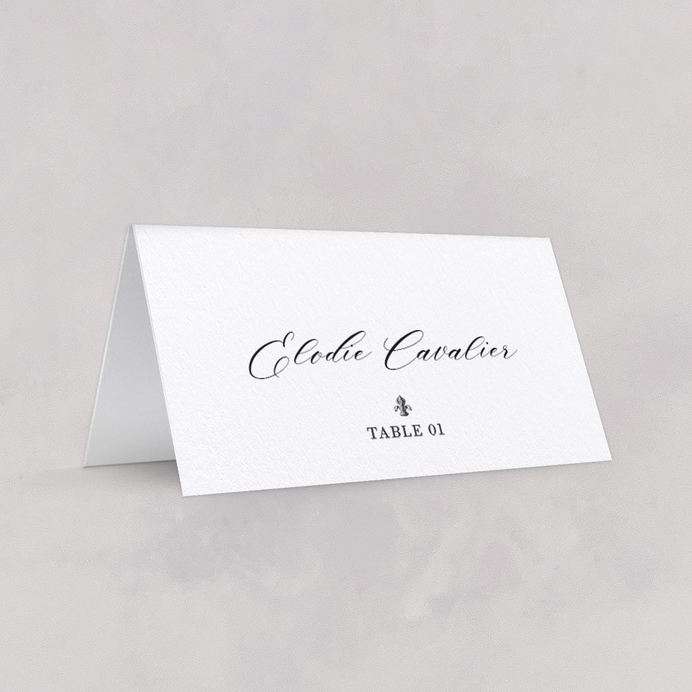 Normandy Wedding Place & Escort Cards (Tented)