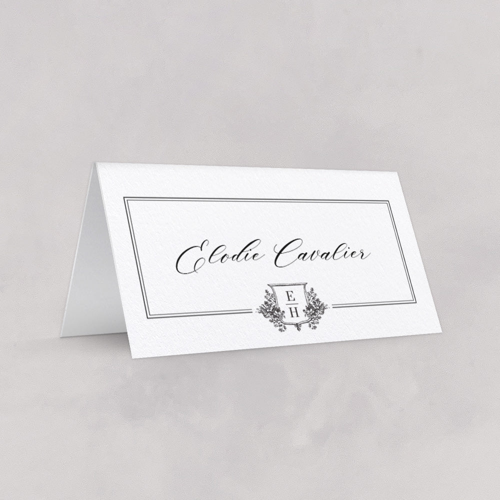 Normandy Wedding Place & Escort Cards (Tented)