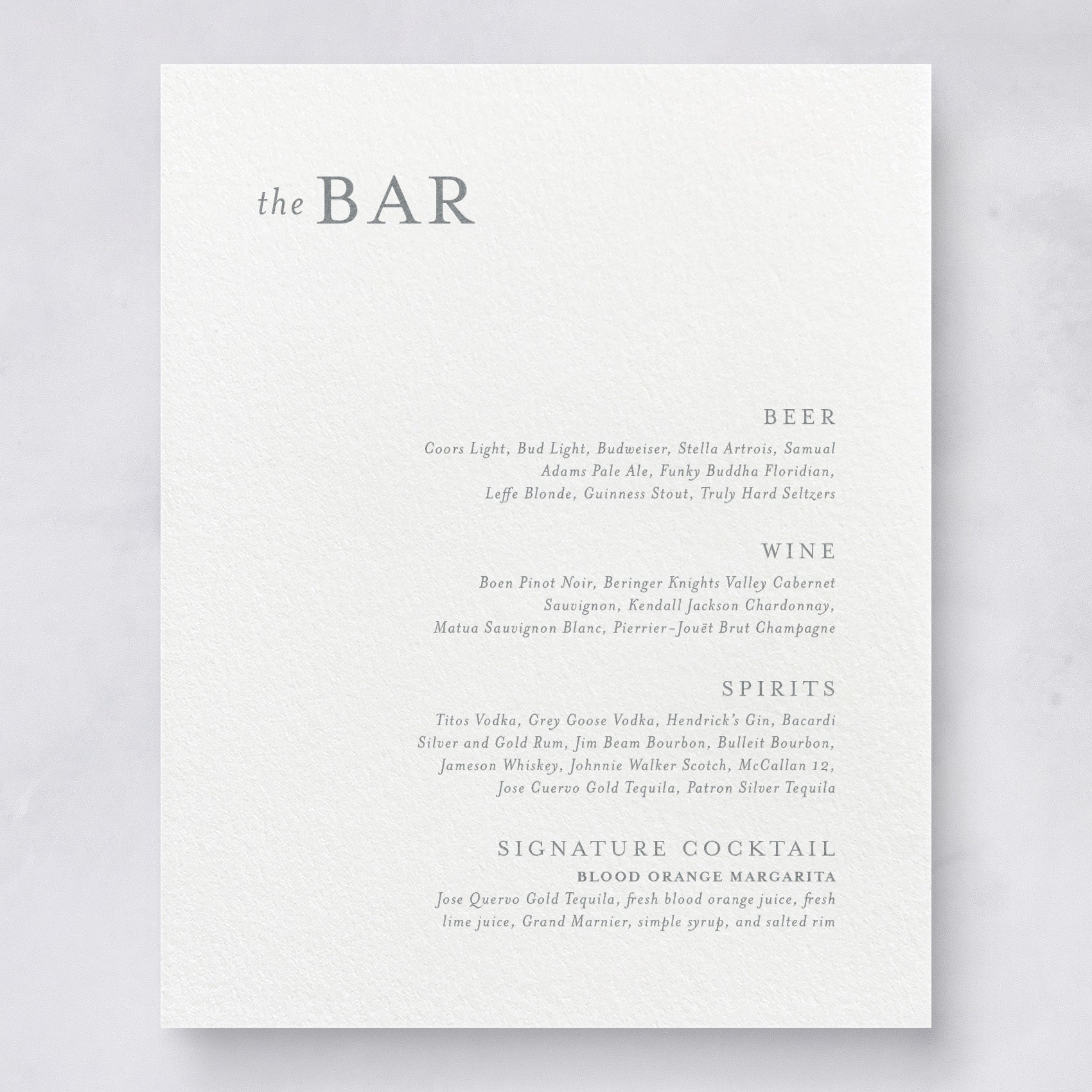 Palm Beach Wedding Bar Sign