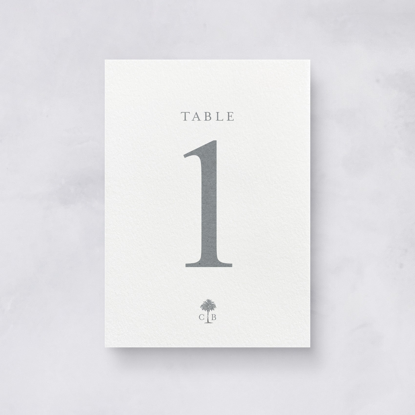 Palm Beach Monogram Wedding Table Numbers