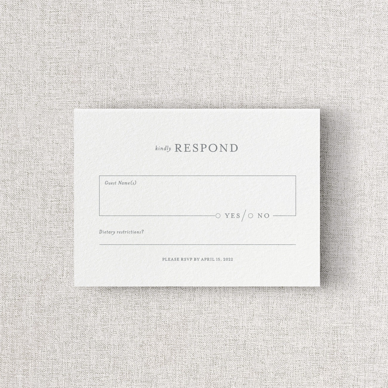 Palm Beach Wedding Reply Card + Envelope