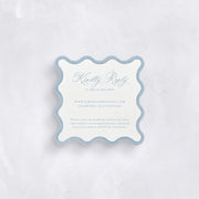 Wavy Wedding Website Card