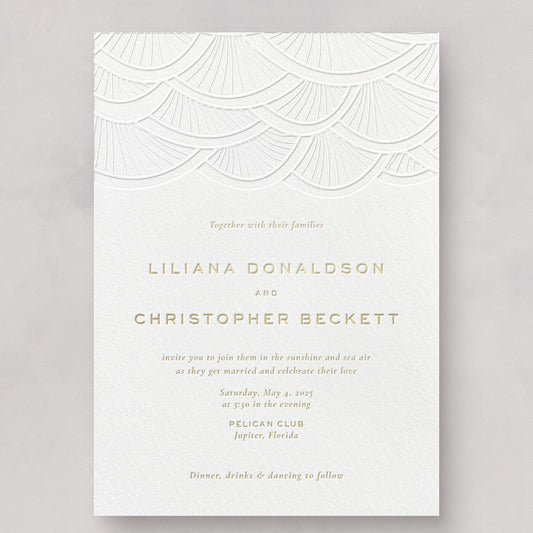 Seaside Wedding Invitation & Envelope