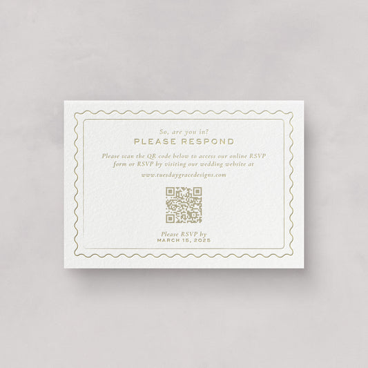 Seaside Wedding Website Card