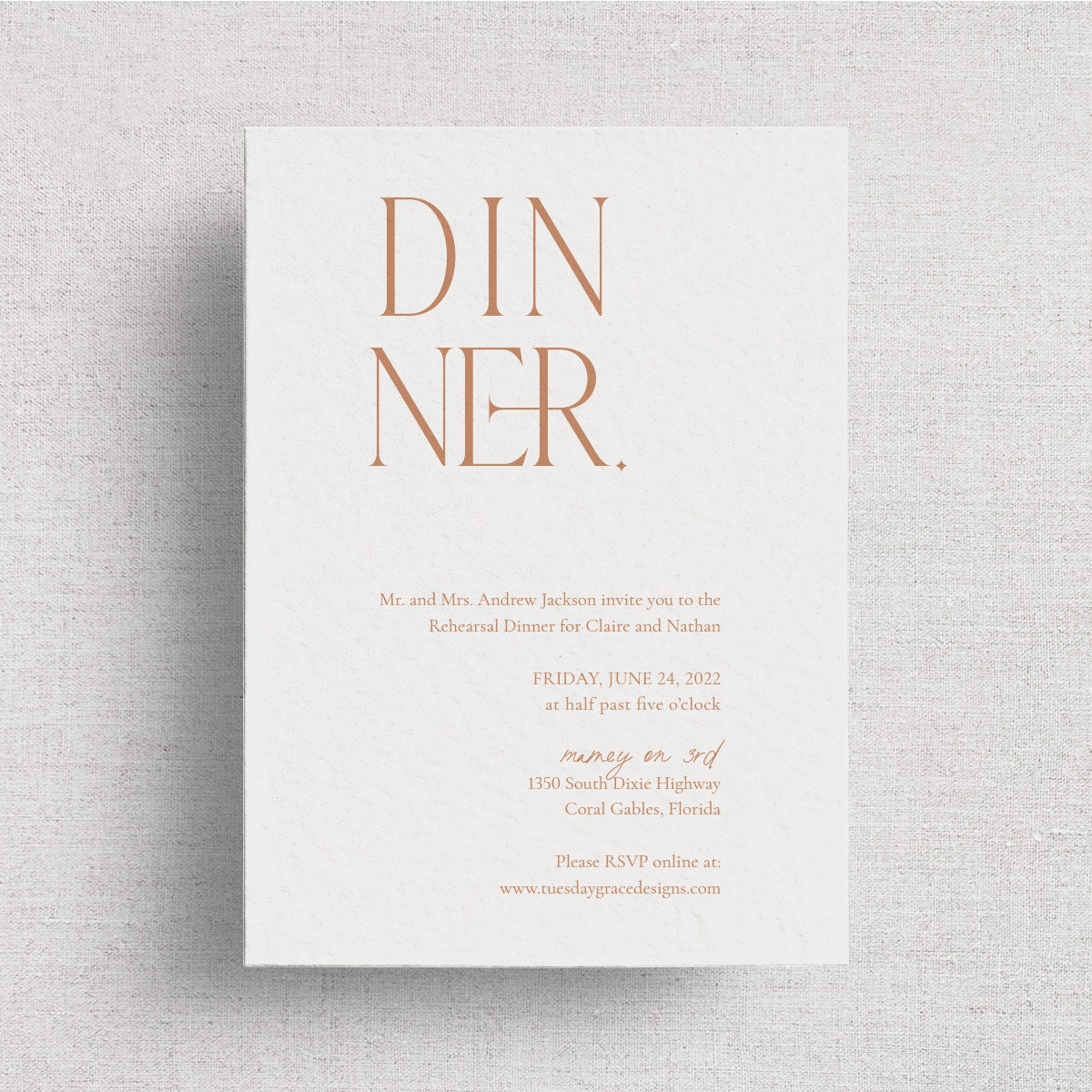 Sedona Rehearsal Dinner Invitation (Large)