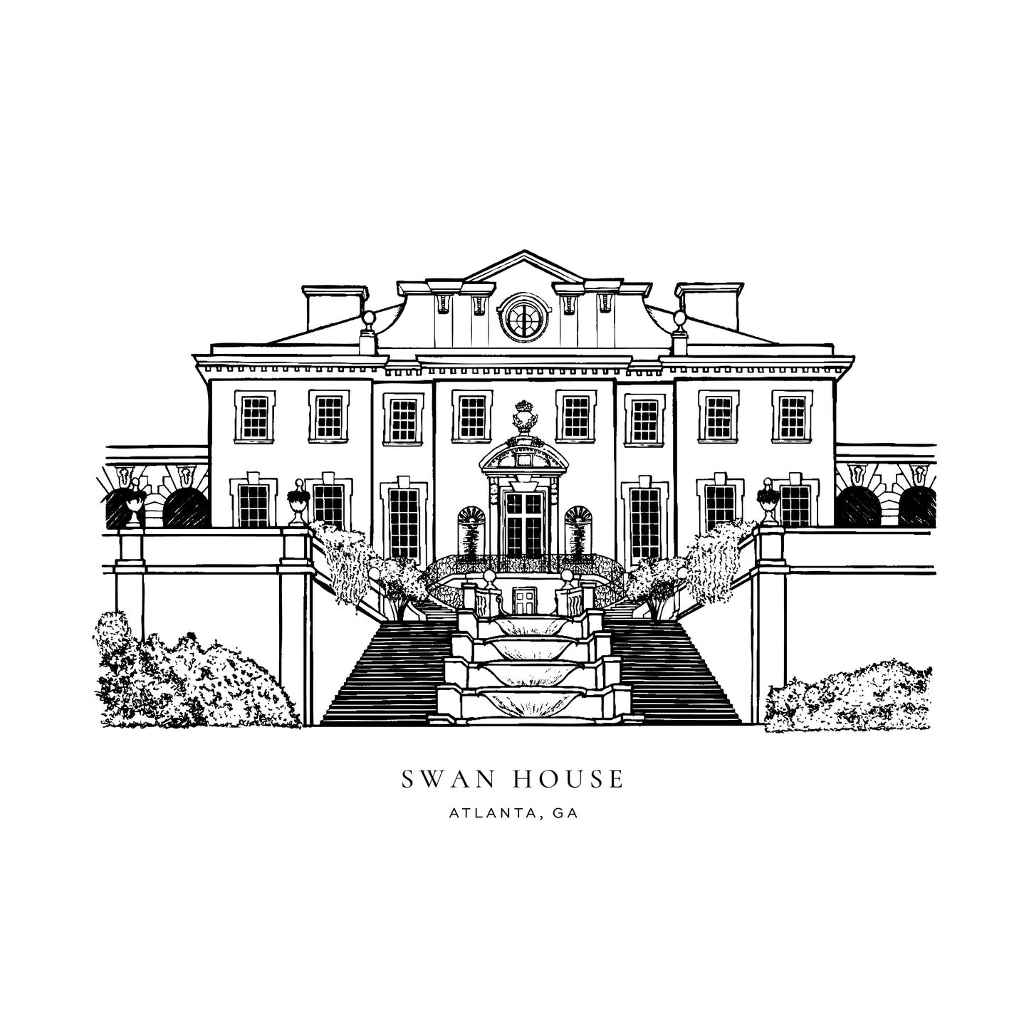 Swan House (Atlanta) Venue Illustration