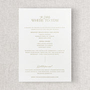 Newport Wedding Information Card